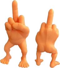 Figura de Dedo do Meio com Pernas - Estátua Engraçada para Decoração de Mesa e Presente Divertido - imagem 1