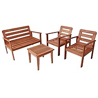 Conjunto Jardim Cairo Branco – Sofá, Poltronas e Mesa - imagem 2