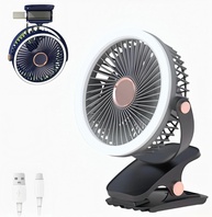 Ventilador de Mesa Portátil Recarregável 2400mAh com LED e 5 Velocidades - imagem 1