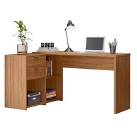 Mesa de Escritório em L com 2 Gavetas e 3 Nichos Office Nt 2060 Freijó Trend – Design Moderno e Funcionalidade - imagem 4