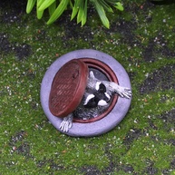 Ornamento de Guaxinim em Resina - Decoração para Jardim e Mesa com Tema Micropaisagem - imagem 5