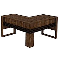 Mesa em L para Home Office: Escrivaninha Angular TecnoMobili Nogal Preto - imagem 1