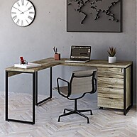 Mesa Escritório L Industrial 150cm: Seu Espaço Ideal - imagem 1