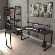Mesa Escritório L Industrial 1,50m Kuadra Compace - imagem 1