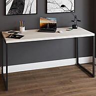 Mesa Escrivaninha Industrial 150cm Snow/Preto - Estilo e Resistência - imagem 1