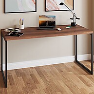 Mesa Escrivaninha Industrial Aço 150 Nogal/Preto – Estilo e Resistência - imagem 1