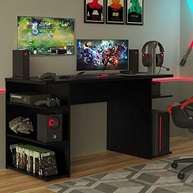 Escrivaninha Mesa para Computador Office 9409 Madesa - Design Moderno Preto para Estudo e Trabalho - imagem 3
