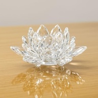 Escultura Flor de Lótus em Cristal - 8cm - Decoração Feng Shui para Mesa - imagem 2