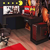 Mesa Gamer em L DRX9000: Domine Seus Jogos! - imagem 1