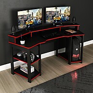Mesa Gamer ME4167 Preto/Vermelho: Alta Performance e Design Moderno - imagem 1