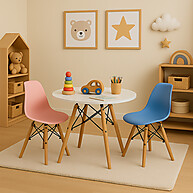 Mesa Infantil + Cadeiras Eames: Conforto e Estilo - imagem 1