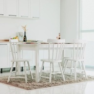 Mesa de Jantar Ditália com 4 Cadeiras - Design Moderno em Branco - imagem 2