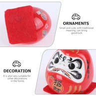 Amosfun 5 Peças Mini Daruma Feng Shui - Decoração Japonesa em Cerâmica para Mesa, Escritório e Carro - imagem 5