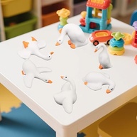 6 Mini Estatuetas de Ganso em Resina - Decorações Fofas para Mesa, Carro e Presentes - imagem 3