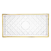 Travessa de Vidro Diamond com Fio de Ouro - Elegância na Mesa - imagem 2