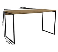 Mesa para Escritório Kappesberg Industrial Office em Freijó - 136cm com Altura Ajustável - imagem 4
