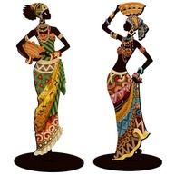 KIT C/2 Enfeites Decorativos Mesa Mulher Africana Negra - Estilo e Identidade para Sua Casa - imagem 2