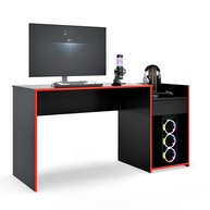 Mesa para Computador Gamer Eros com Gaveta e Nicho para CPU - Design Preto/Vermelho - imagem 1