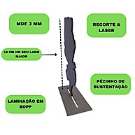 Display de Mesa Festa Bosque Aquarela – 6 Peças em MDF - imagem 2