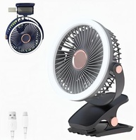 Ventilador de Mesa Portátil Recarregável 2400mAh com LED e 5 Velocidades - imagem 2