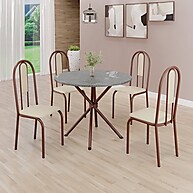 Mesa Redonda 70cm com 4 Cadeiras Yescasa – Elegância e Praticidade - imagem 1