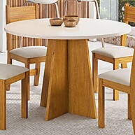 Mesa Redonda 90cm Viero Slin: Elegância e Praticidade - imagem 1