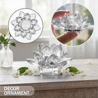 Estátua de Lótus em Cristal - Decoração Feng Shui para Mesa e Escritório - imagem 4