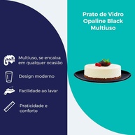 Prato Opaline Black Ruvolo: Elegância à Sua Mesa - imagem 2