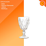 Taças de Vidro 340ml Diamond Belakaza: Elegância na Sua Mesa - imagem 2