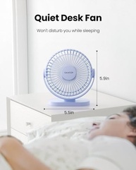 Ventilador de Mesa USB Gaiatop - Silencioso, Portátil e Potente com 3 Velocidades - imagem 3