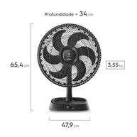 Ventilador de Mesa Electrolux 40cm Efficient DuoForce Air+ Cinza – Potência e Silêncio em um Design Moderno - imagem 4