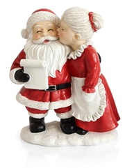 Conjunto de Estatuetas Mr. & Mrs. Papai Noel – Decoração de Mesa Vintage para Casais - imagem 1