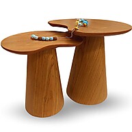 Mesas Laterais Orgânicas Bean Freijó – Design Exclusivo - imagem 1