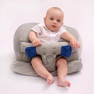 Assento de Bebê Confortável com Apoio - Segurança e Conforto para Bebês de 3 a 6 Meses (Cinza com Azul) - imagem 4
