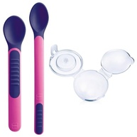 MAM Baby 2 Colheres Termossensíveis Rosa - Segurança e Conforto para Bebês a Partir de 6 Meses - imagem 5