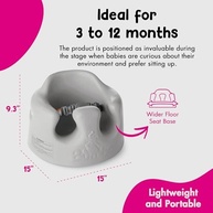 Cadeira Bumbo Cinza - Suporte Ergonômico e Conforto para Bebês de 3 a 12 Meses - imagem 4