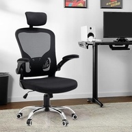 Cadeira Ergonômica de Escritório com Estofado Mesh Premium - Preto Profundo - imagem 2
