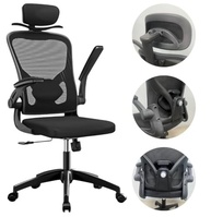 Cadeira de Escritório Ergonômica com Encosto Mesh Respirável, Ajuste de Altura e Inclinação, Suporte Lombar e Rodízios Silenciosos - imagem 5