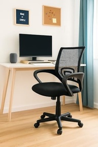 Cadeira de Escritório Ergonômica New Java - Tela Mesh, Base Giratória, Ideal para Home Office e Sala de Reunião - imagem 2