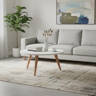 Mesa Centro Redonda Tripé 52cm Branca - Tati Mesinha Moderna para Sala e Decoração - imagem 2