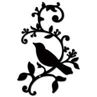 Arte de Parede de Pássaros em Metal Decorativo - Design Folhas e Galhos para Ambientes Internos e Externos - imagem 1