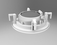 Suporte de Teto Splin Pro Metal para Echo Dot 3ª Geração - Design Clássico Branco - imagem 3