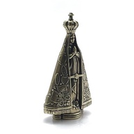 Adorno Nossa Senhora Aparecida em Metal Dourado 9cm - Decoração Sagrada com Detalhes Finais - imagem 3