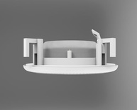 Suporte de Teto Splin Pro Metal para Echo Dot 3ª Geração - Design Clássico Branco - imagem 4