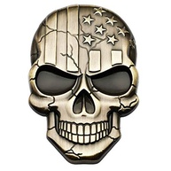 Emblema Caveira 3D Metal Bronze - Personalize seu Carro e Moto com Estilo Único! - imagem 2