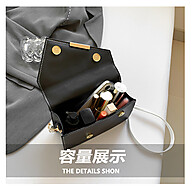 Bolsa Quadrada Lovito com Detalhe Geométrico e Metal - imagem 2