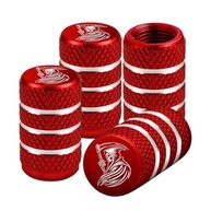 Tampas de haste de válvula de pneu Grim Reaper, metal, ajuste universal para carros, caminhões, SUV, motocicletas, acessórios automotivos personalizados, conjunto de 4 peças (vermelho) - imagem 2