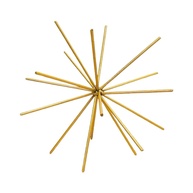 Escultura Ouriço Decorativo em Metal Dourado - Design Retrô Moderno 15 cm - imagem 1
