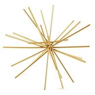 Escultura Ouriço em Metal Dourado - Decoração Moderna 3D 12cm - imagem 2