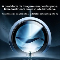 Protetor de Câmera iPhone: Vidro com Anel Metal - imagem 3